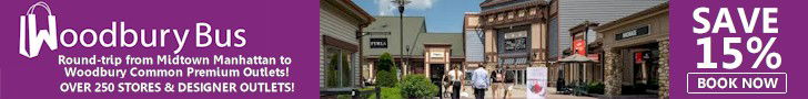 Woodbury Common Premium Outlets Bus from NYC. Save 15% with Coupon Code